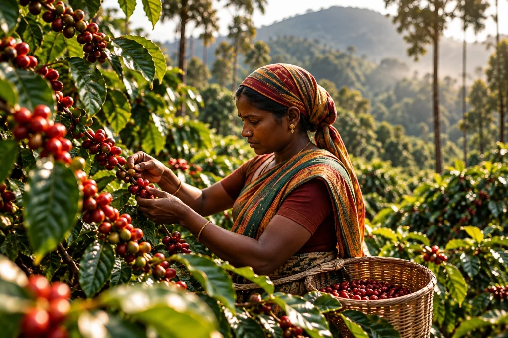Coffee Picker in Western Ghats